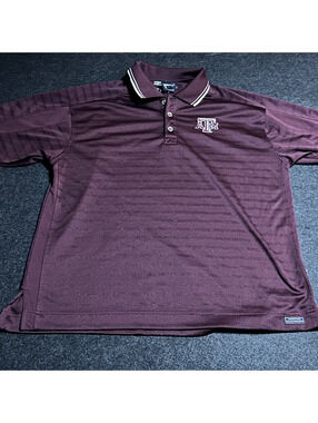 Pro Celebrity Texas A&M Maroon Polo Shirt Size Large